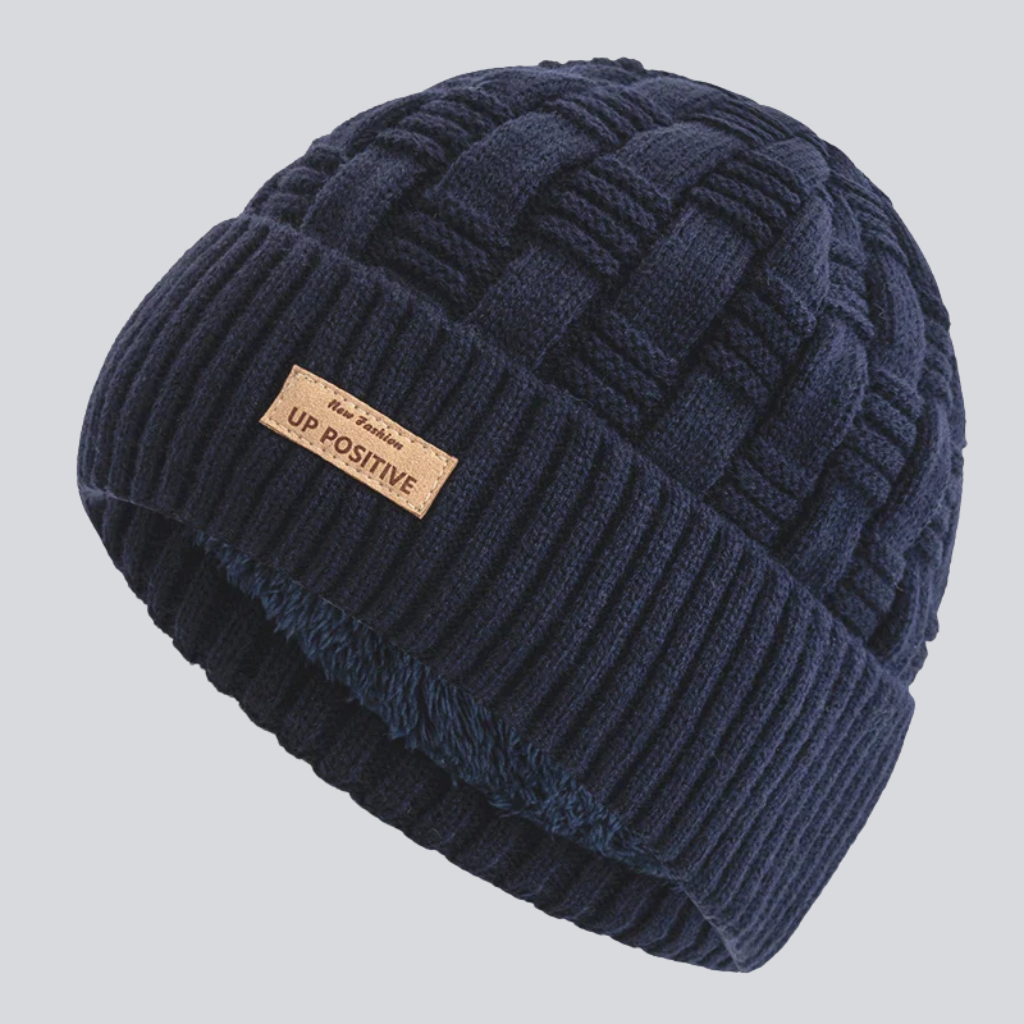 Kyle | Woven knit beanie (Navy Blue)