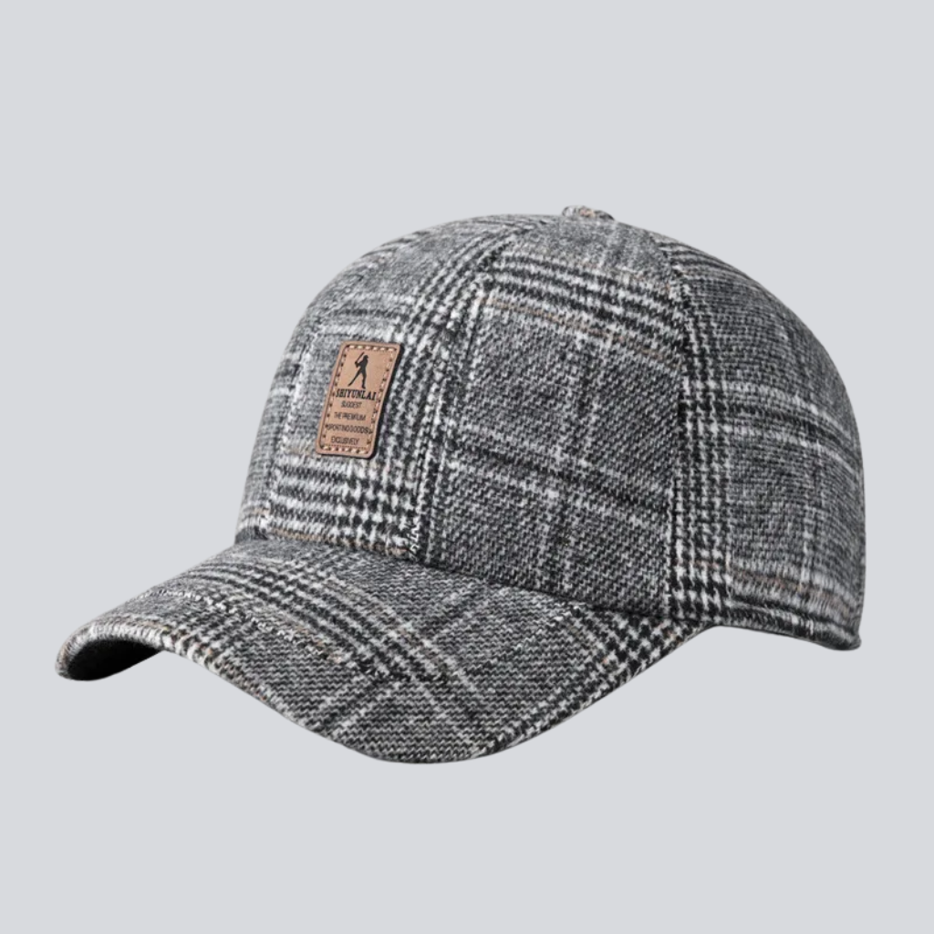 Bennett | Wool heritage plaid cap (Light Gray)