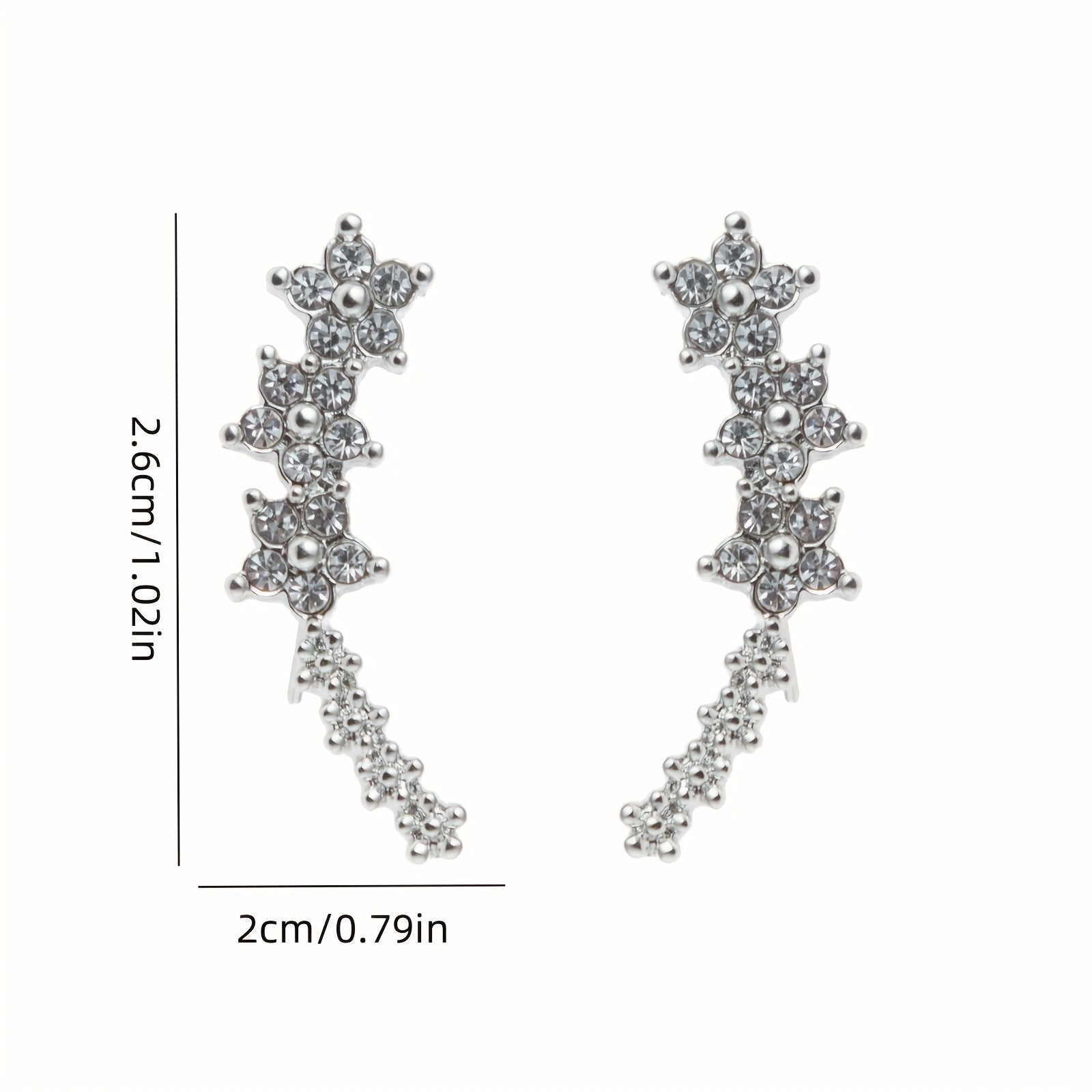 Luxury Floral Rhinestone Earrings