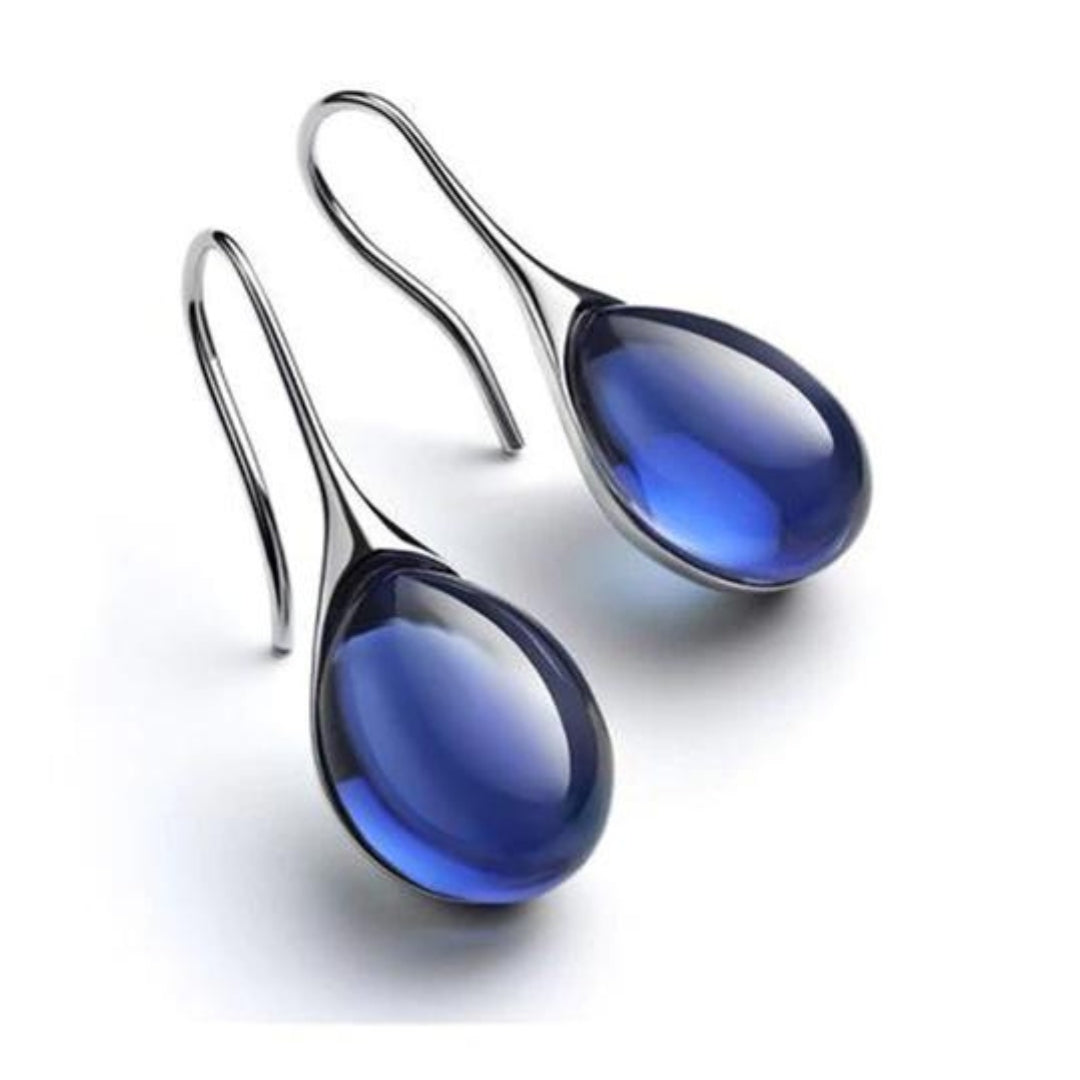 Gold and Silver Crystal Drop Earrings
