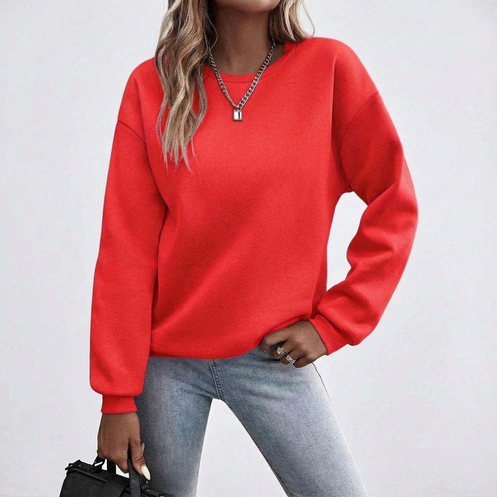 Monroe™ Cozy Fleece-Lined Essential Sweatshirt