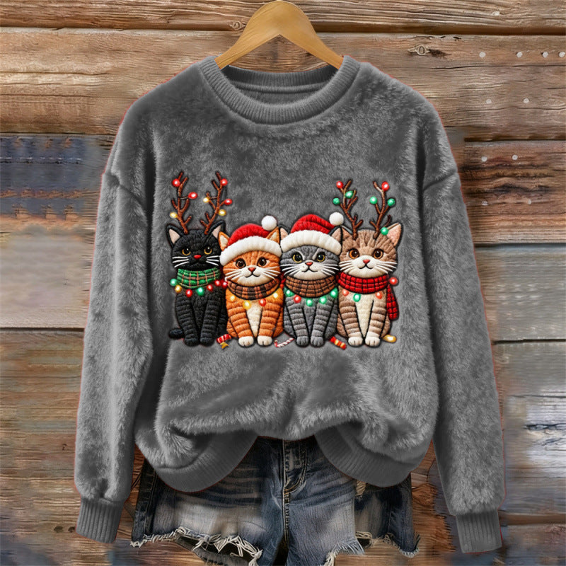 Monroe™ Festive Christmas Cats Sweater