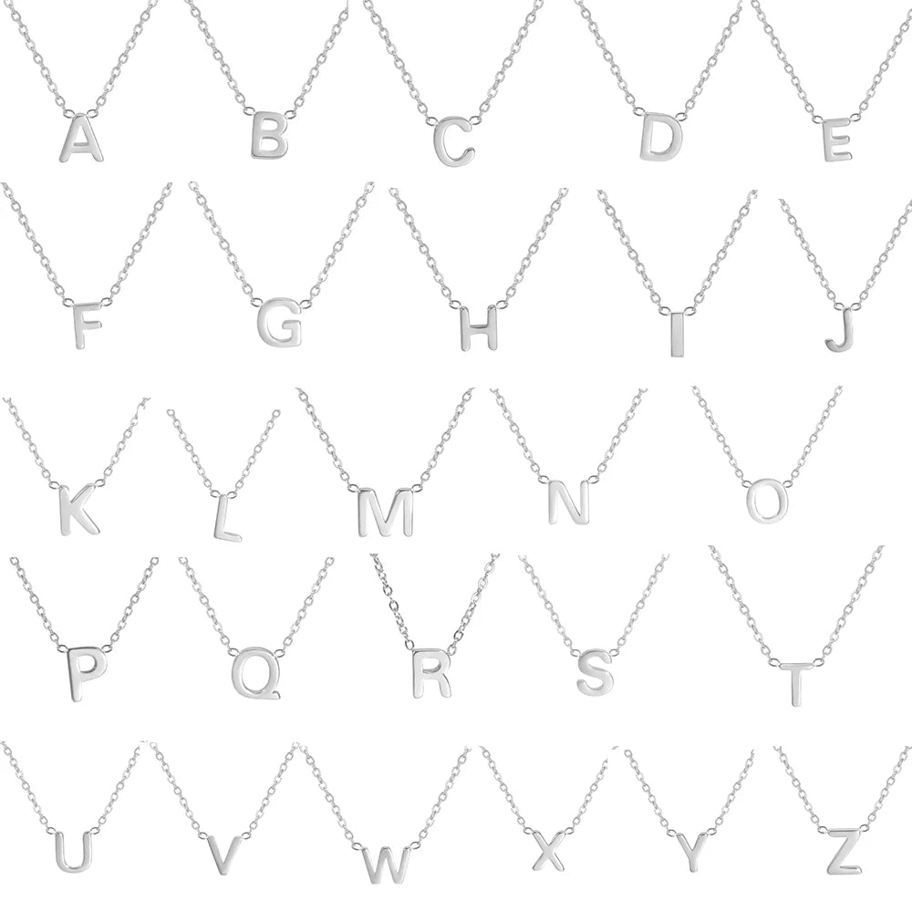 Shining Alphabet Pendant Necklace