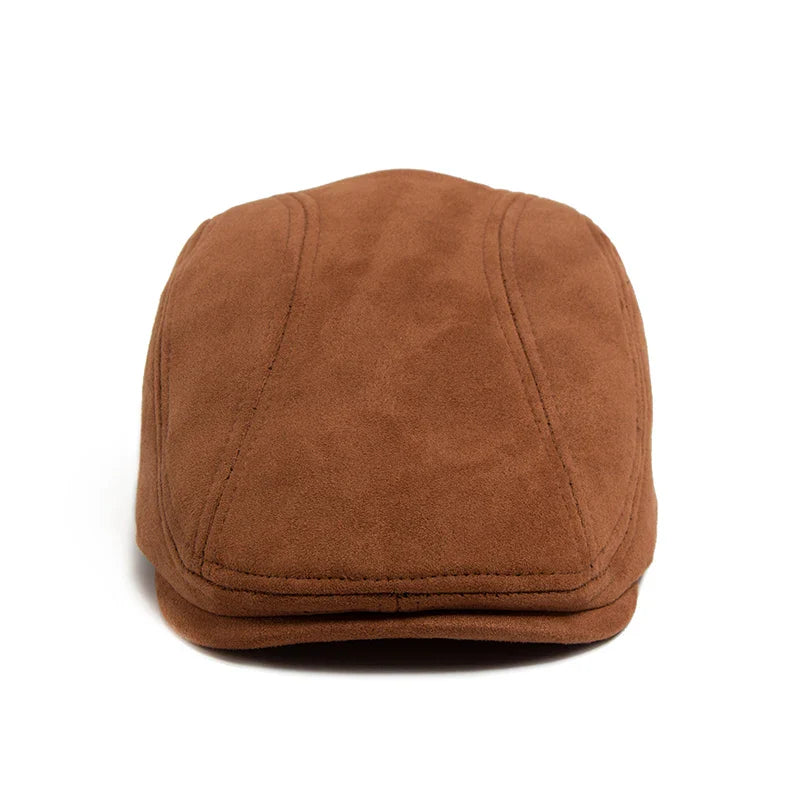 Bernard | Suede classic flat cap (Brown)
