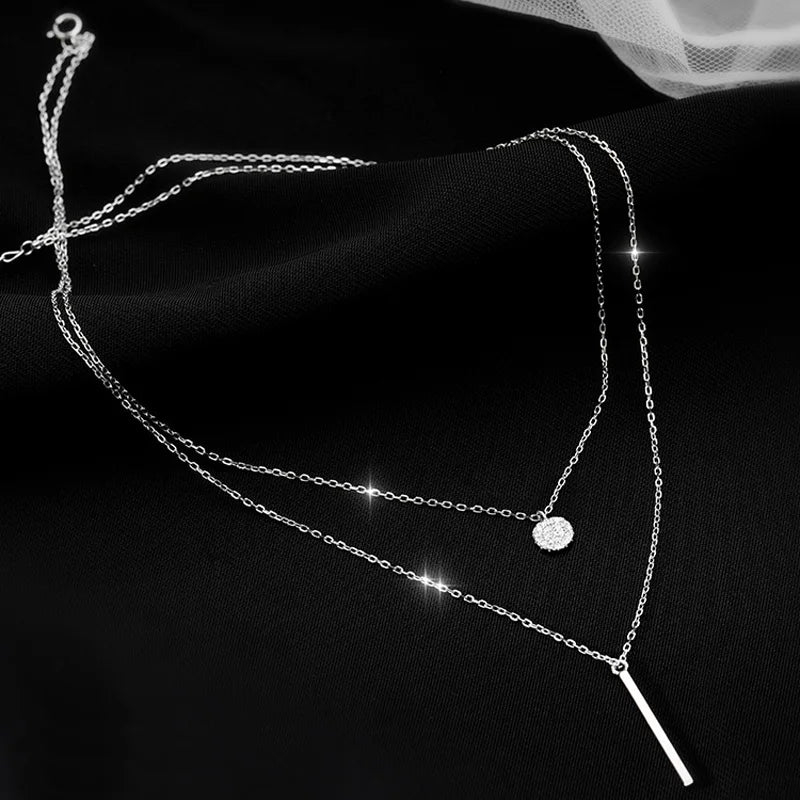 Double Layer Sterling Necklace