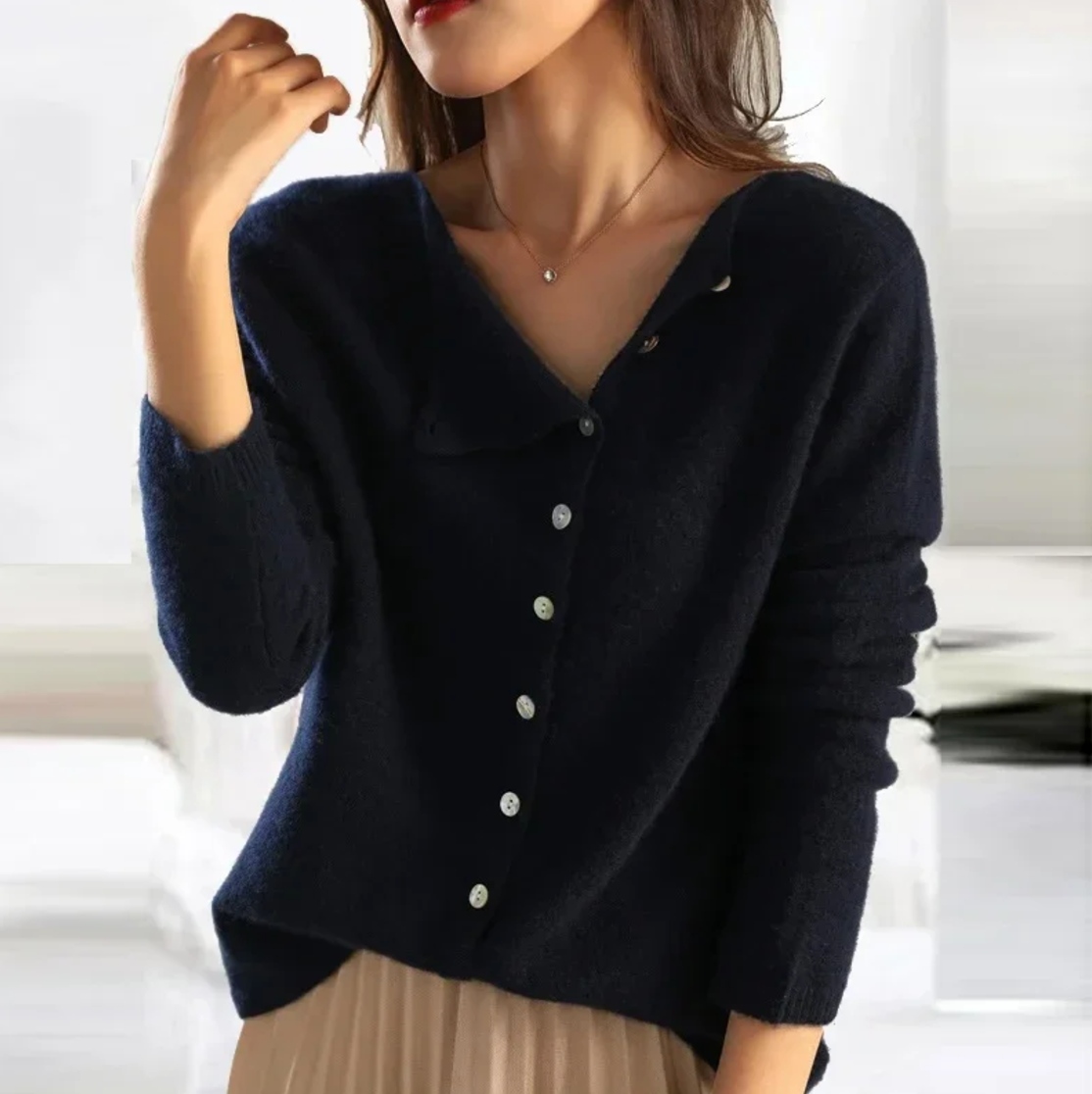 Willow | Elegant Wool Cardigan