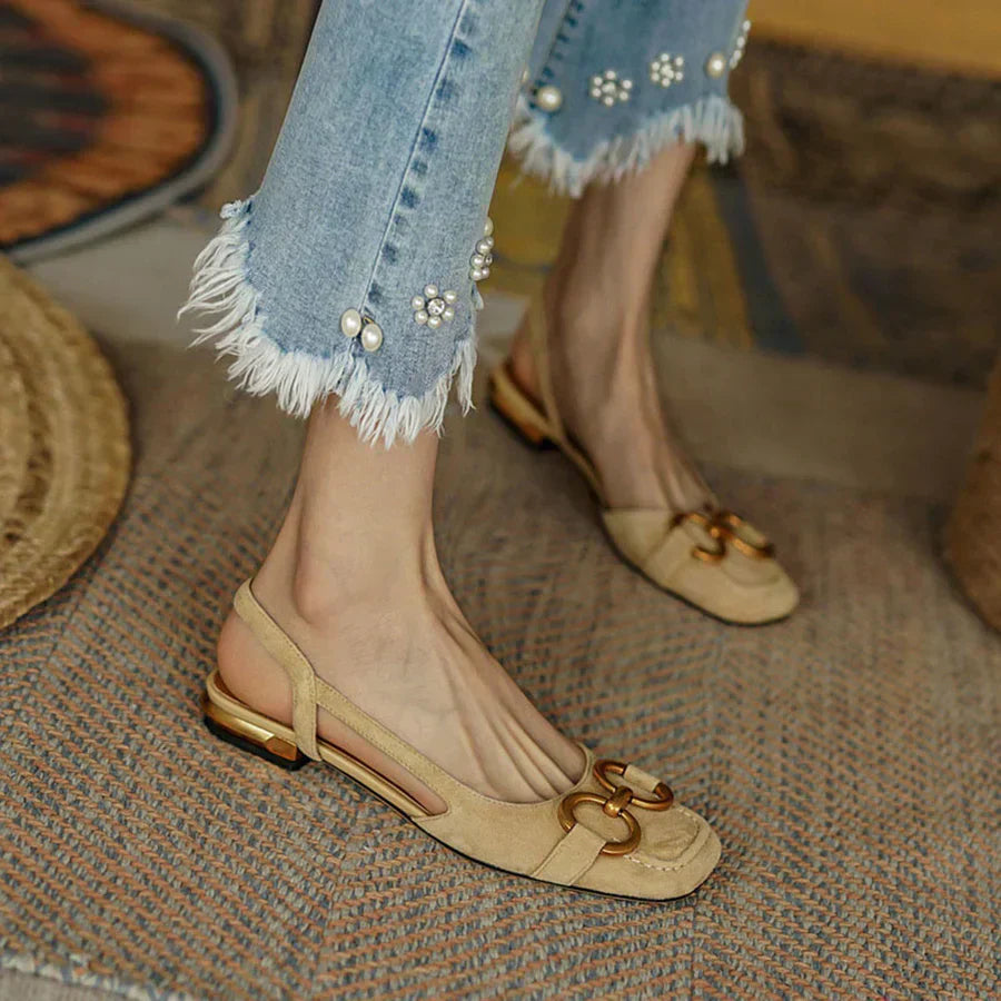 Brenna™ | Leather Orthopedic Buckle Sandals