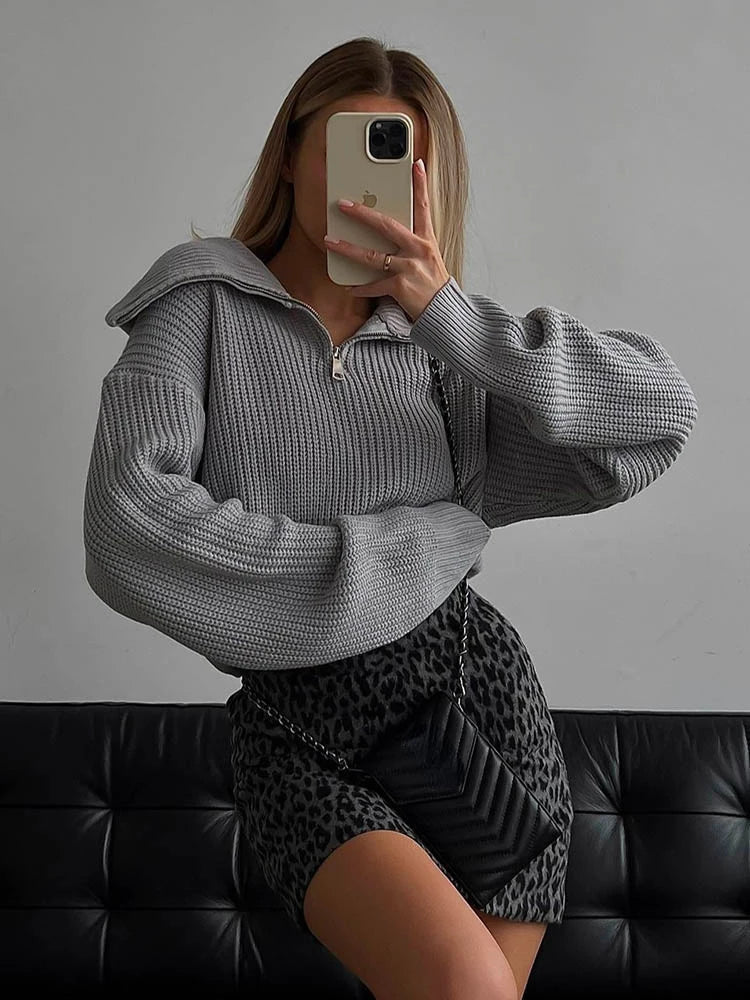 Ava | Zipper Sweater