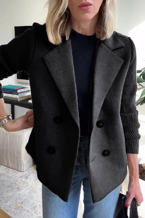 Sorelle™ - Elegant Knit-Sleeve Jacket