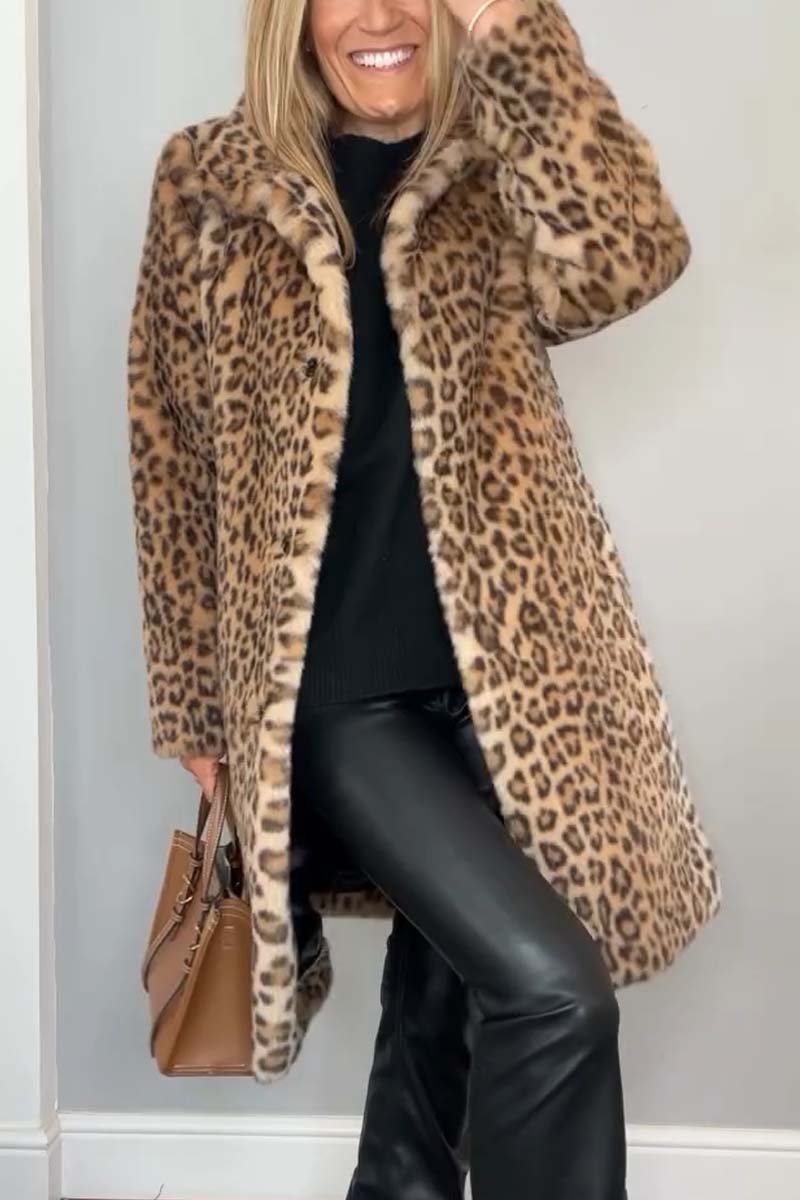 Lizzie | Leopard Print Long Coat