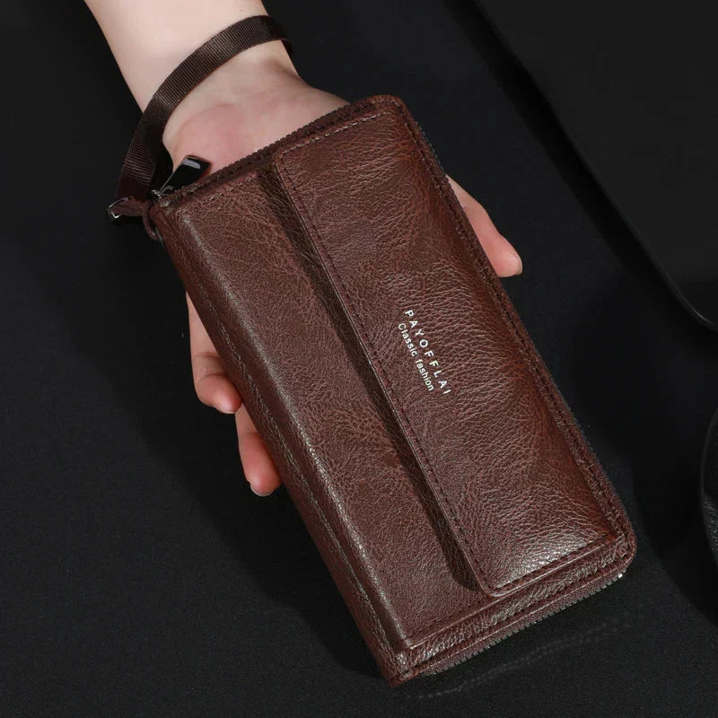 Ruby | Versatile PU Leather Zipper Clutch