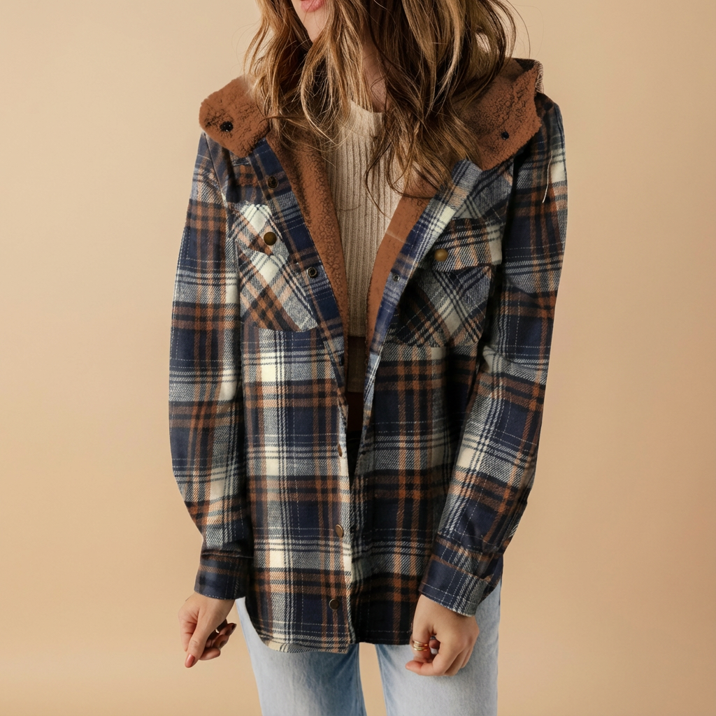 Monroe™ Cozy Plaid Sherpa-Lined Shacket