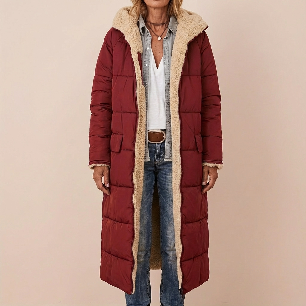 Monroe™ Sherpa Two in One Lined Long Puffer Coat