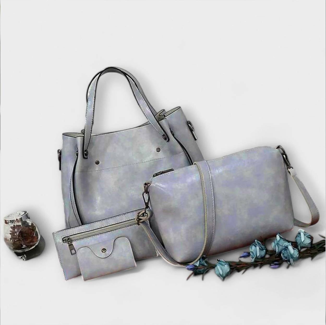 4-Piece Vintage Bag Set