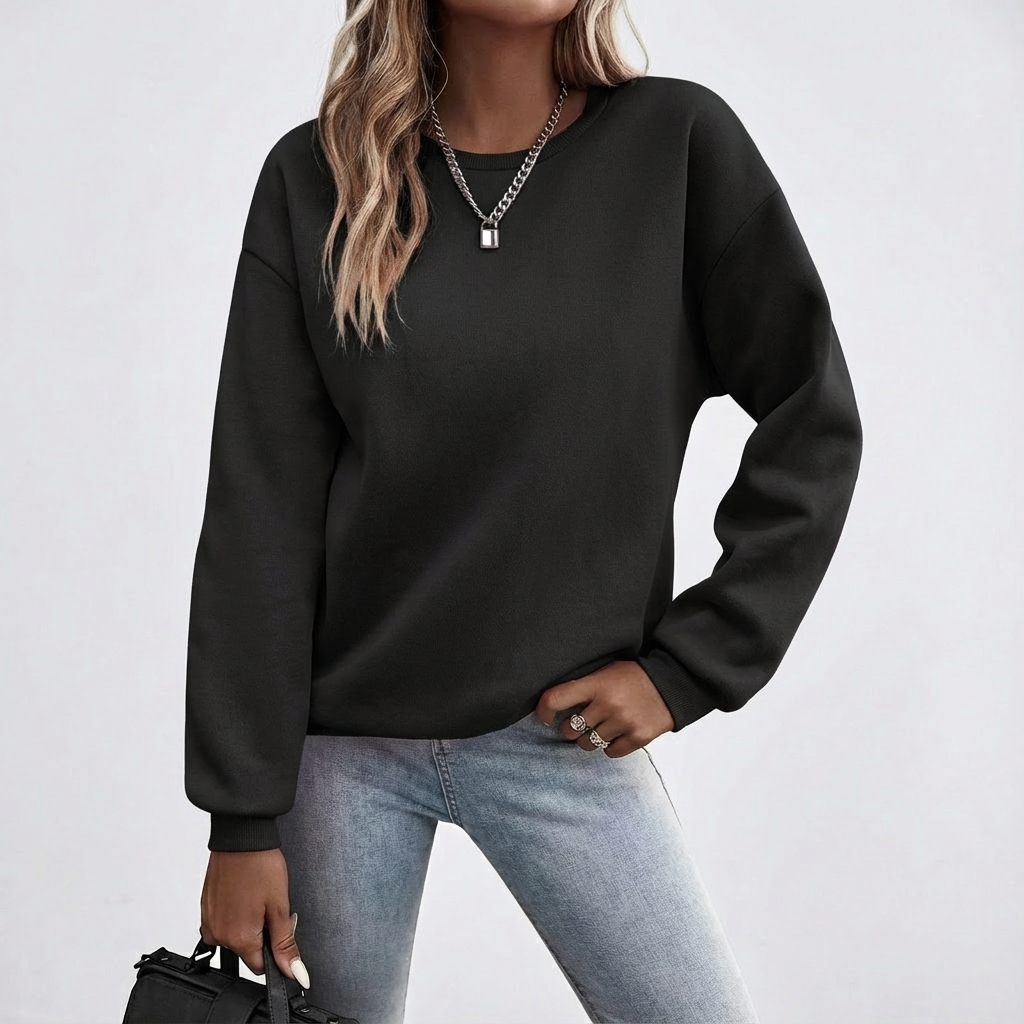 Monroe™ Cozy Fleece-Lined Essential Sweatshirt