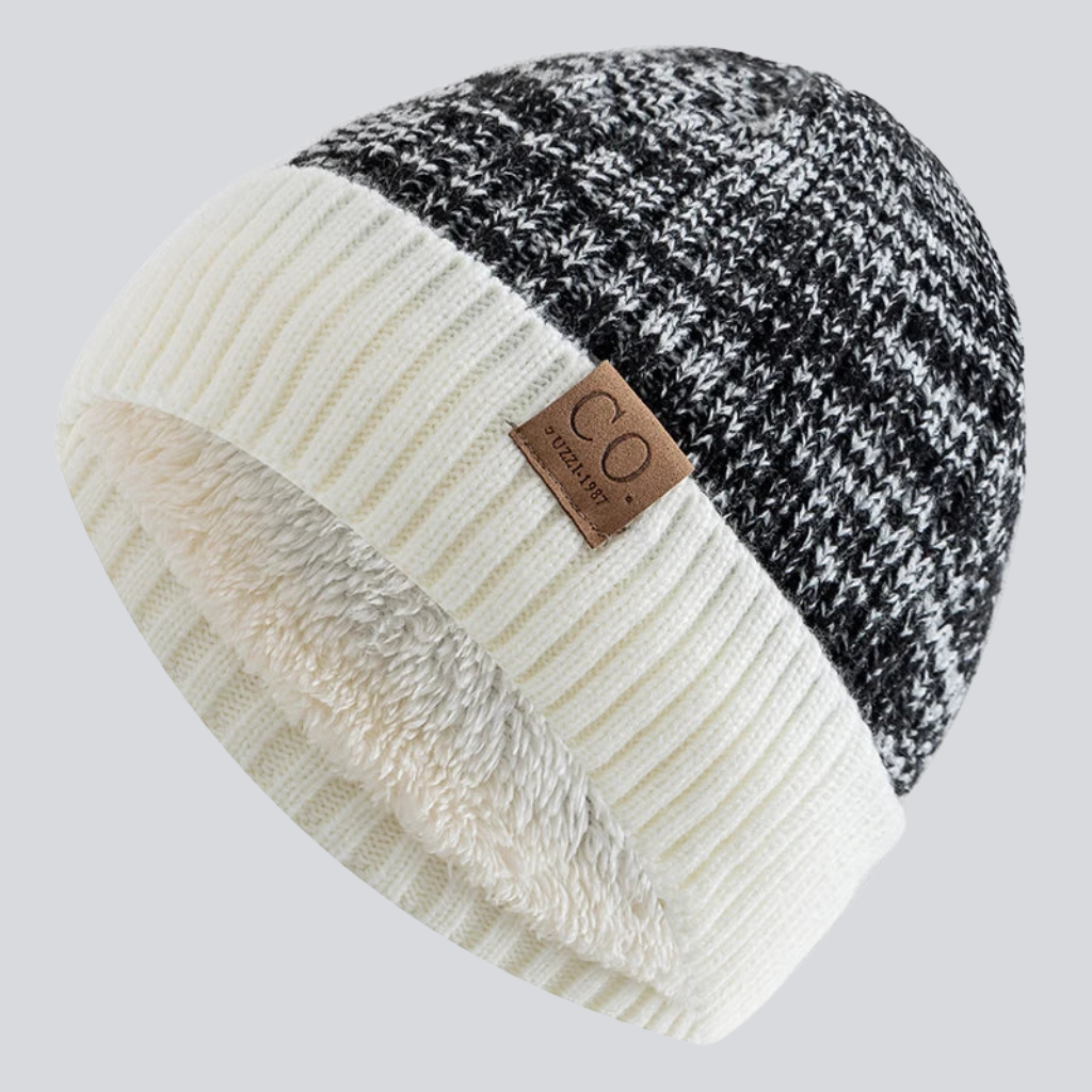 Jay | Nordic knit beanie (White)