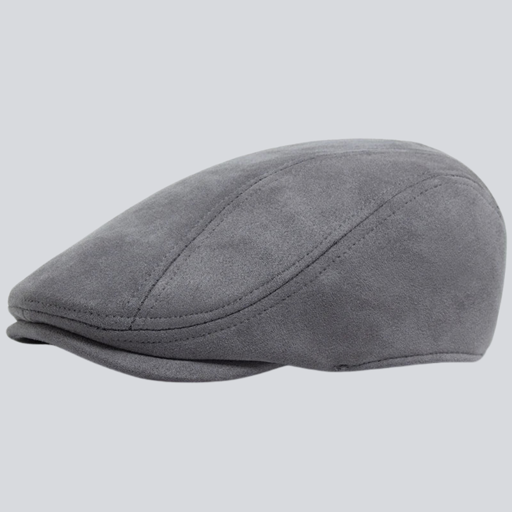 Gary | Suede classic flat cap (Gray)
