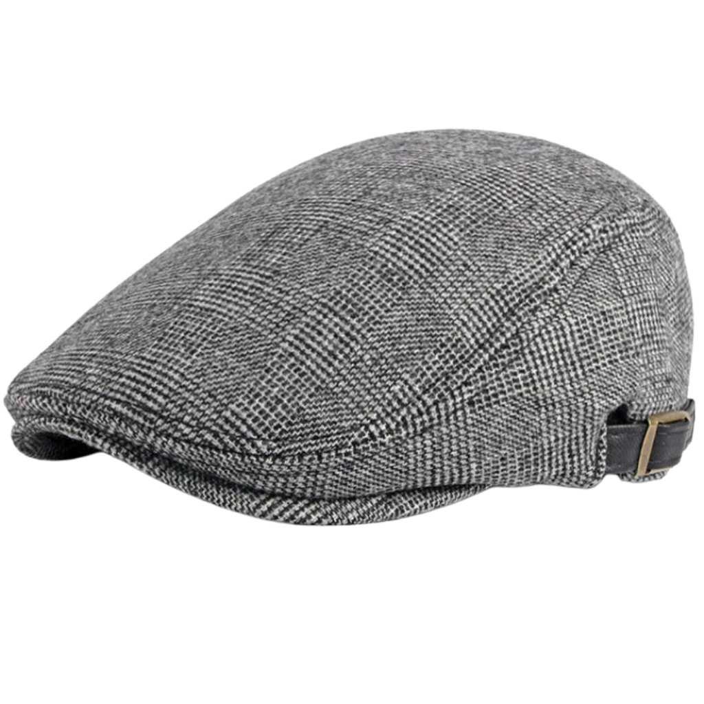 Harris | Wool herringbone flat cap (Light Gray)