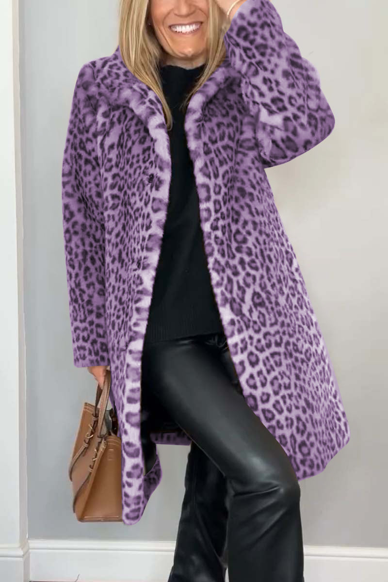 Lizzie | Leopard Print Long Coat