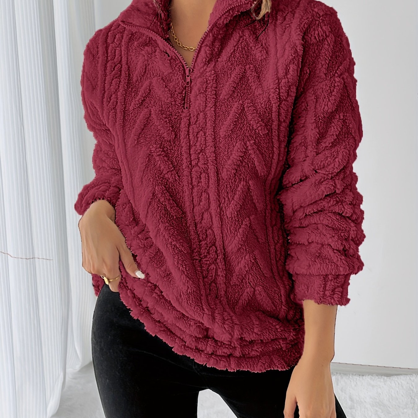 Monroe™ Cozy Cable Fleece Half-Zip