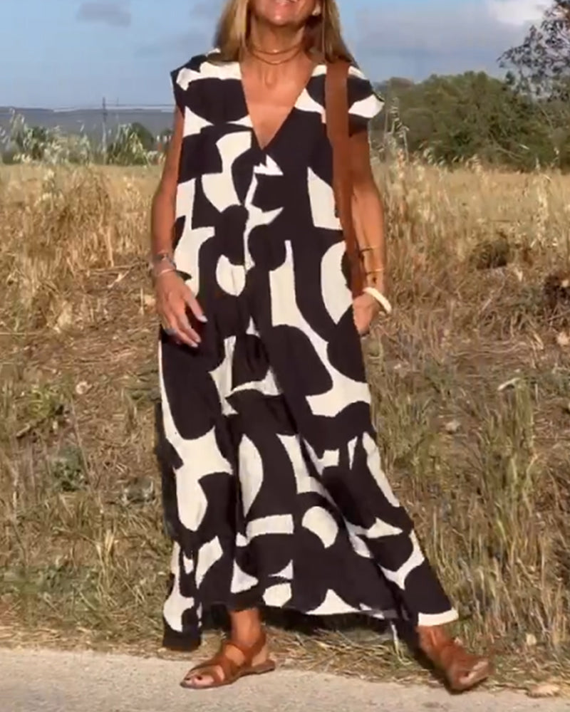 Nola | Elegant Print Dress