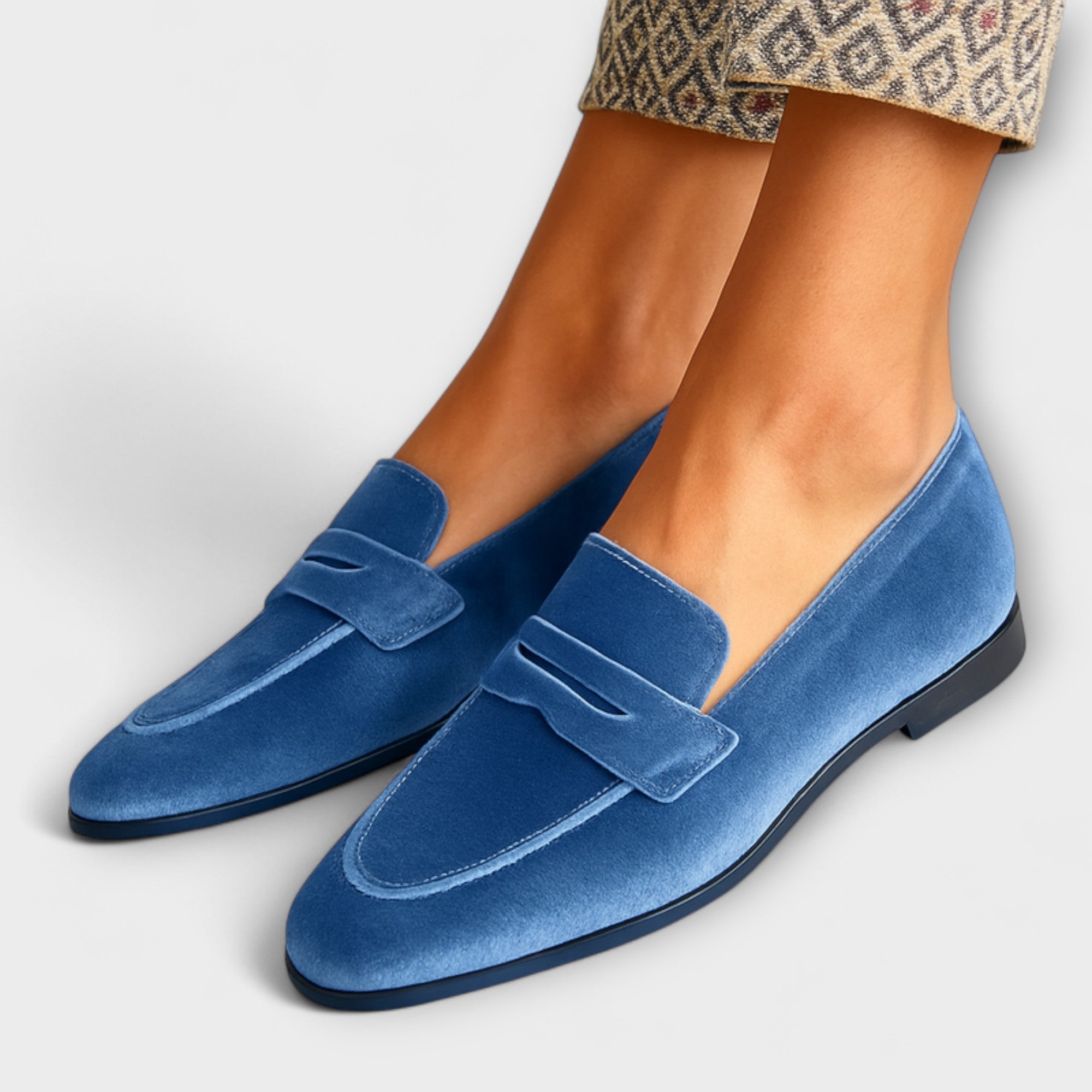 Louise - Plush Velvet Suede Slip-On Loafers