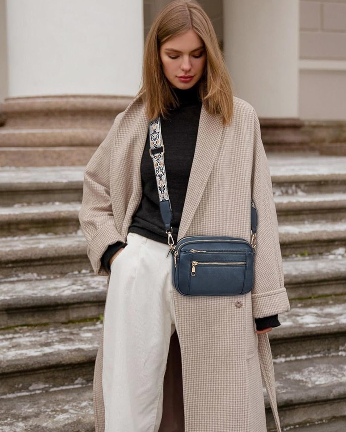 Ivy | Stylish Crossbody Bag with Adjustable Patterned Strap