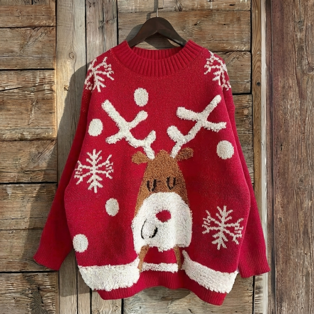 Monroe™ Holiday Reindeer Knit Sweater
