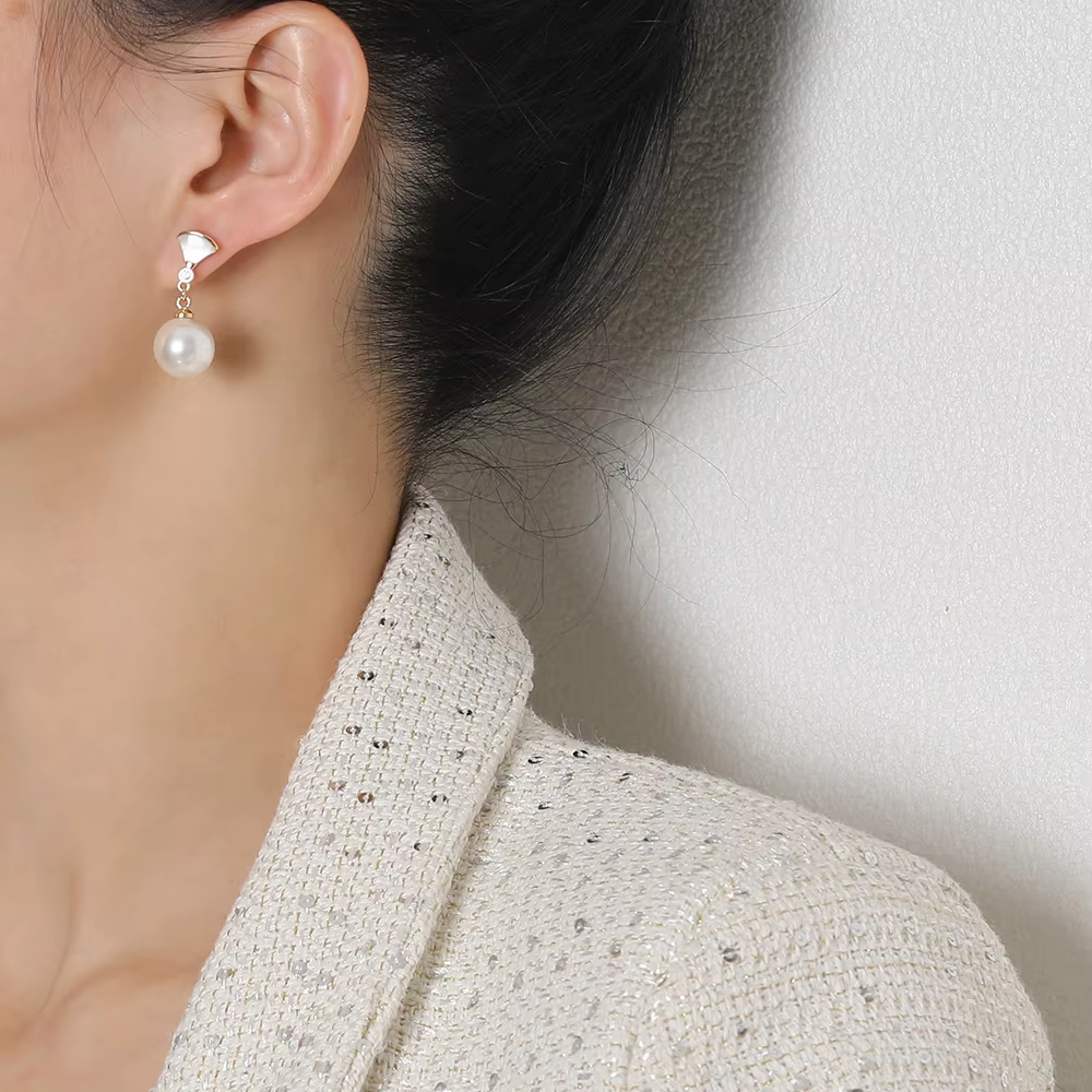 Vintage Silver Pearl Earrings