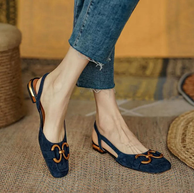 Brenna™ | Leather Orthopedic Buckle Sandals