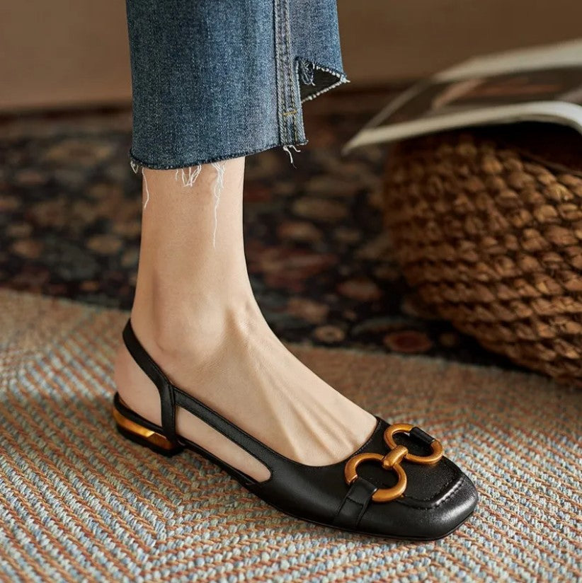 Brenna™ | Leather Orthopedic Buckle Sandals