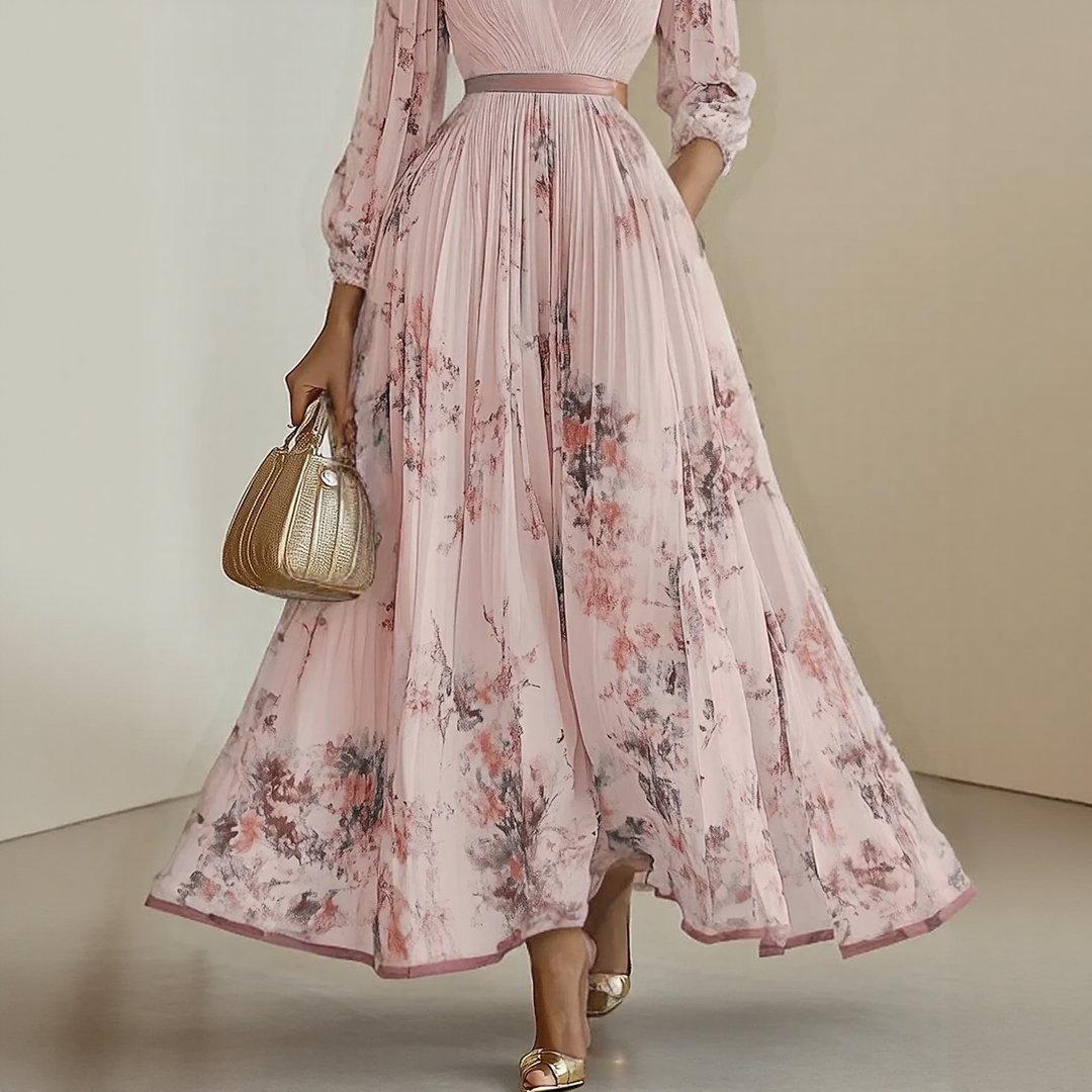 Hayden Milano | Elegant Pleated Maxi Dress
