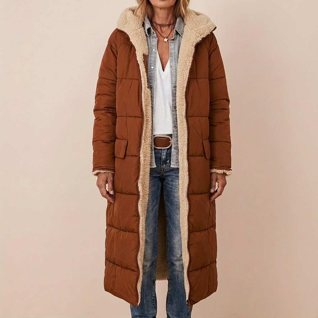 Monroe™ Sherpa Two in One Lined Long Puffer Coat