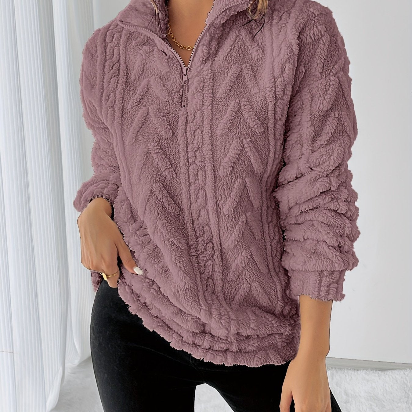 Monroe™ Cozy Cable Fleece Half-Zip