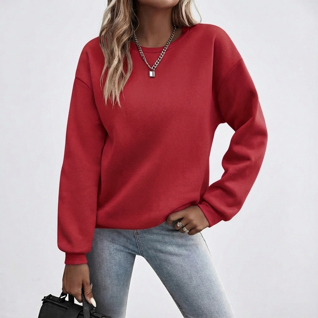 Monroe™ Cozy Fleece-Lined Essential Sweatshirt