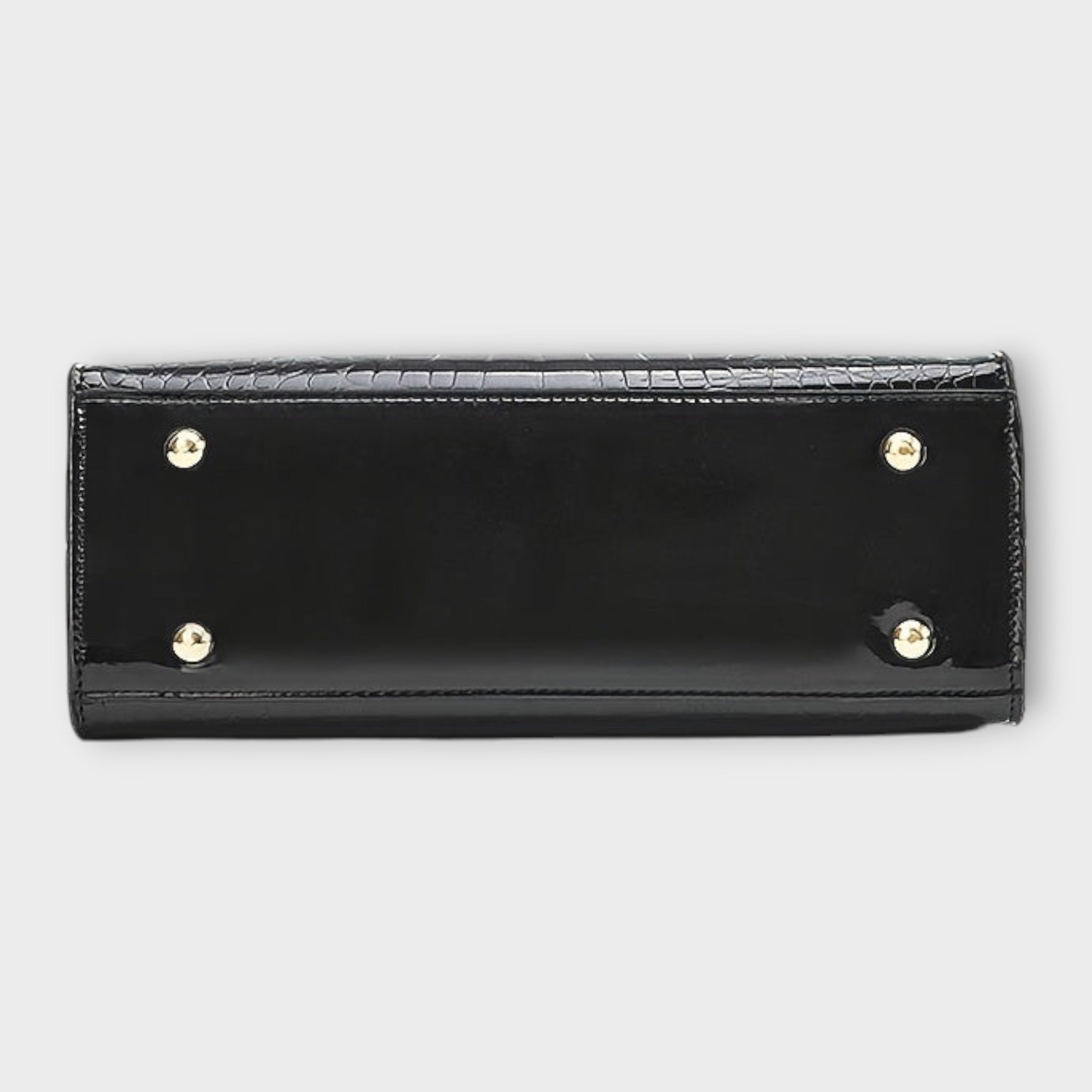 Glossy Crocodile Pattern Handbag