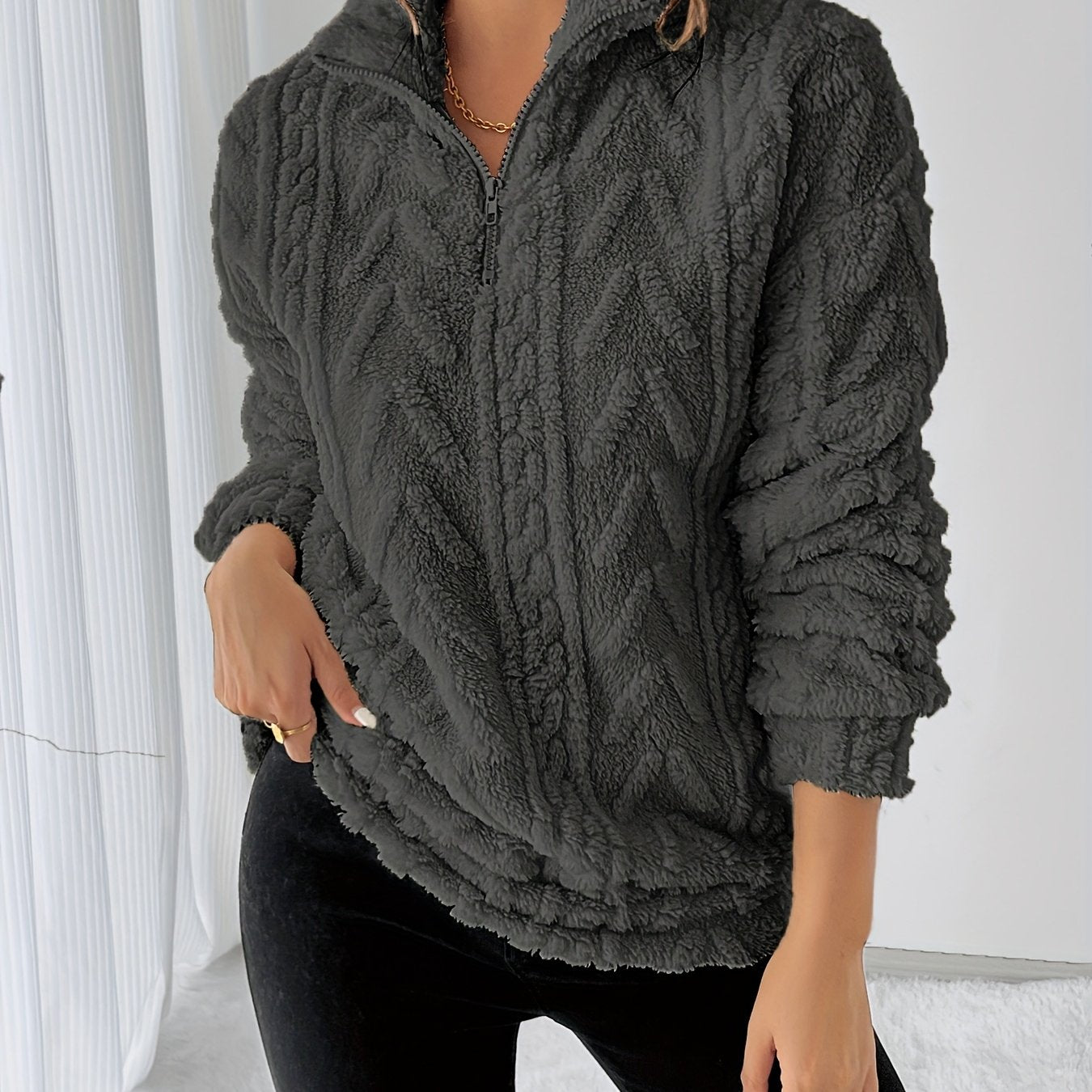 Monroe™ Cozy Cable Fleece Half-Zip