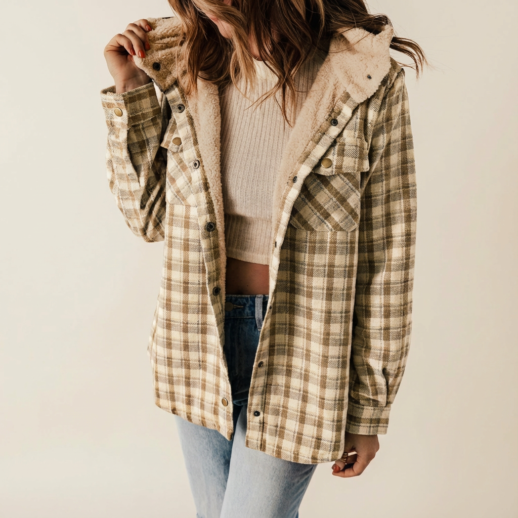 Monroe™ Cozy Plaid Sherpa-Lined Shacket