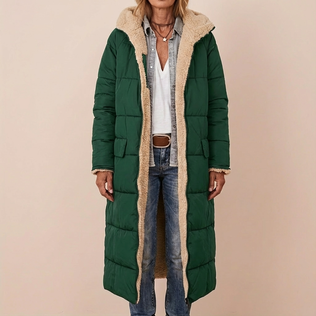 Monroe™ Sherpa Two in One Lined Long Puffer Coat
