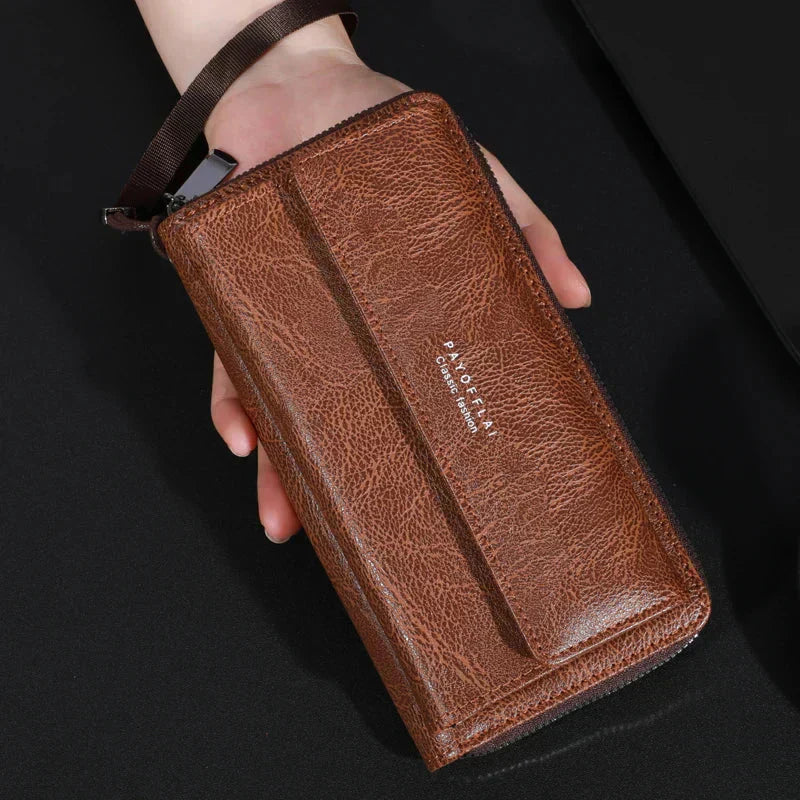 Ruby | Versatile PU Leather Zipper Clutch