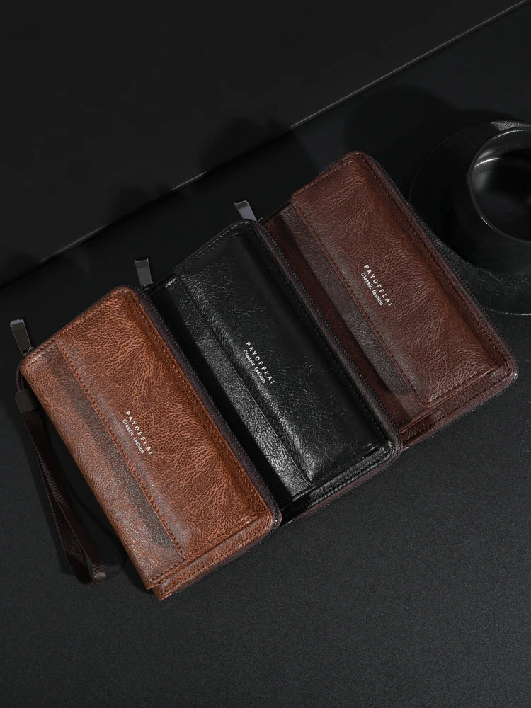 Ruby | Versatile PU Leather Zipper Clutch