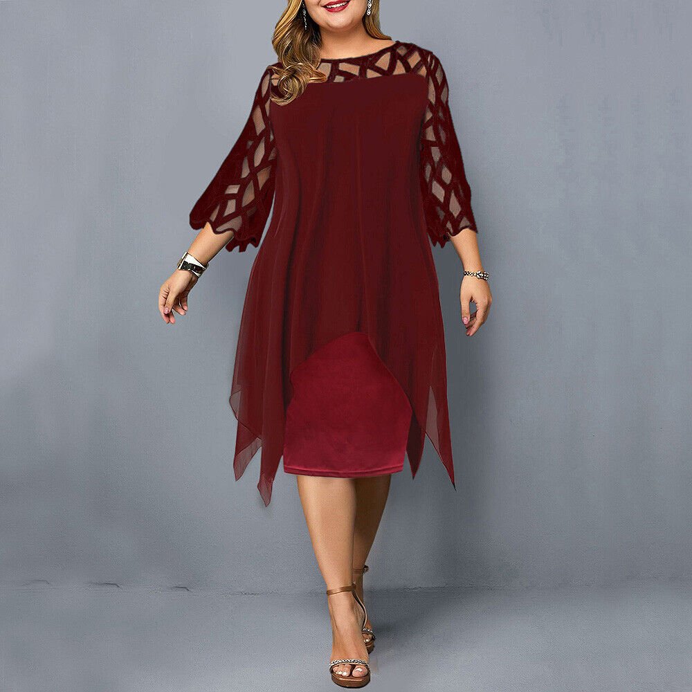 Kaycie | Chic Curvy Midi Dress
