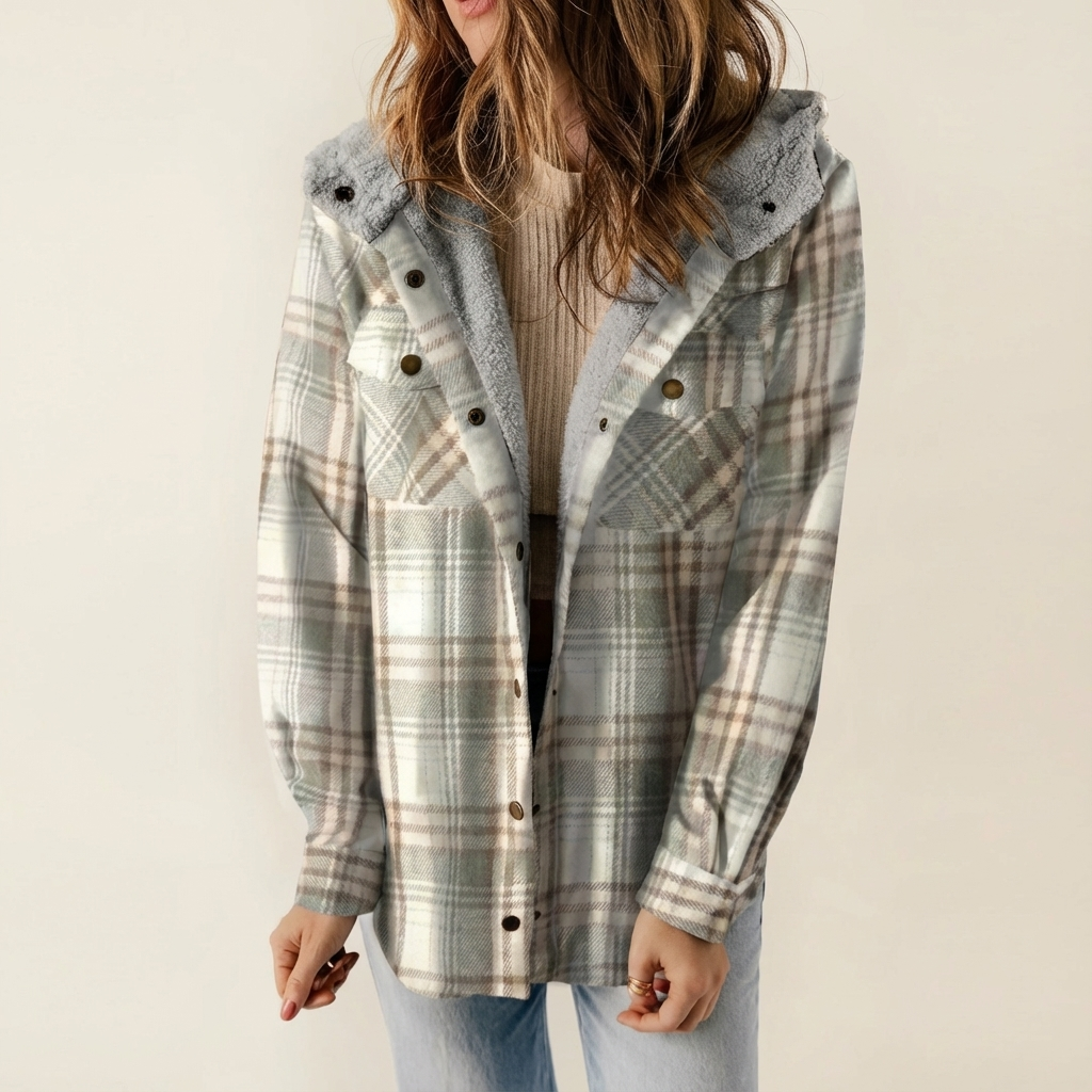 Monroe™ Cozy Plaid Sherpa-Lined Shacket