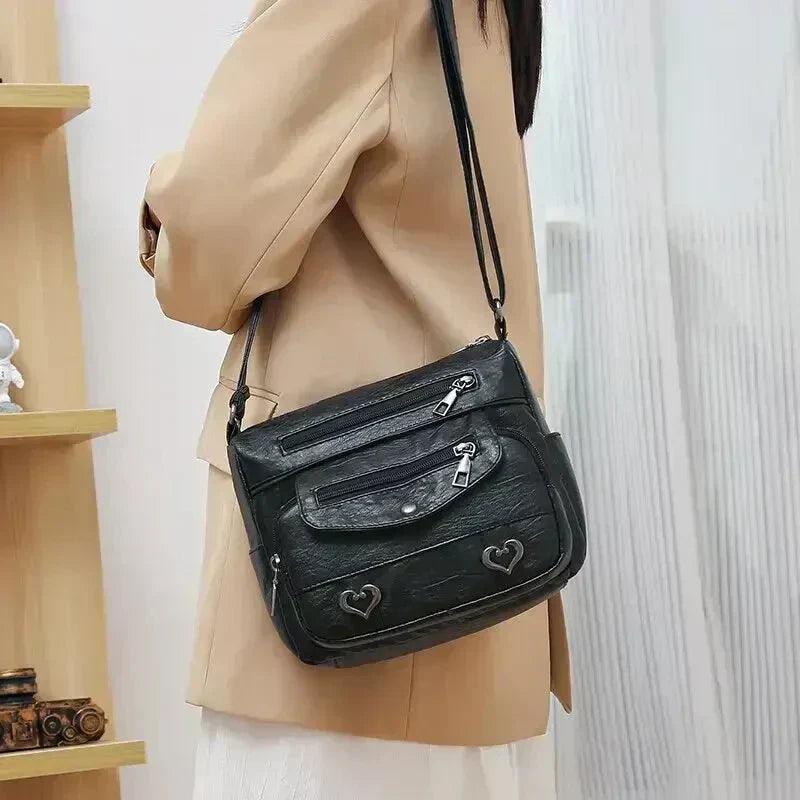 Harper | Chic Heart Detail Crossbody Bag